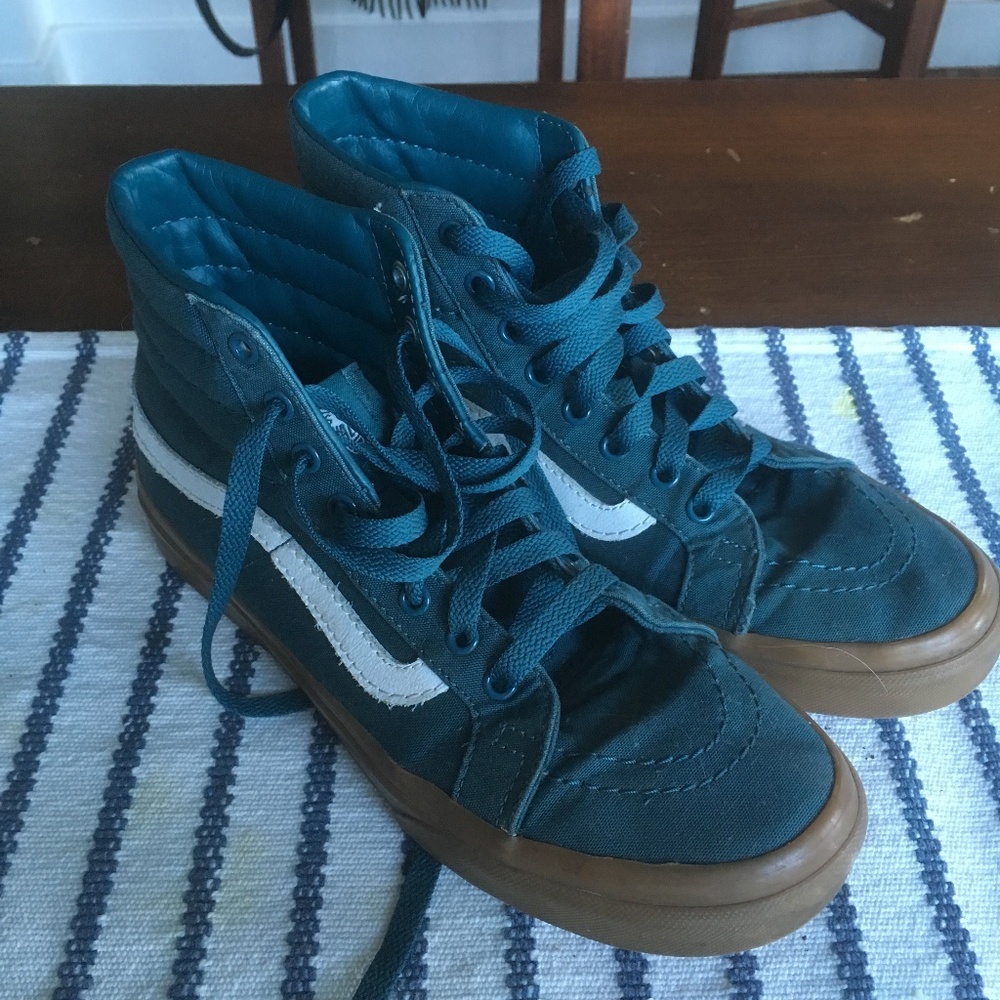 Teal hi-top vans